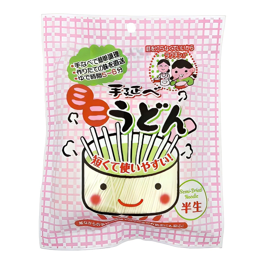 [Kamote] Hand-stretched mini udon (semi-dried noodles, 2 servings)