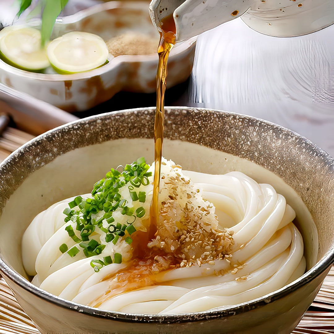 [Kamote] Ichiban nobashi hand-stretched udon (semi-dried noodles for 2 people, 2 servings of soup included)