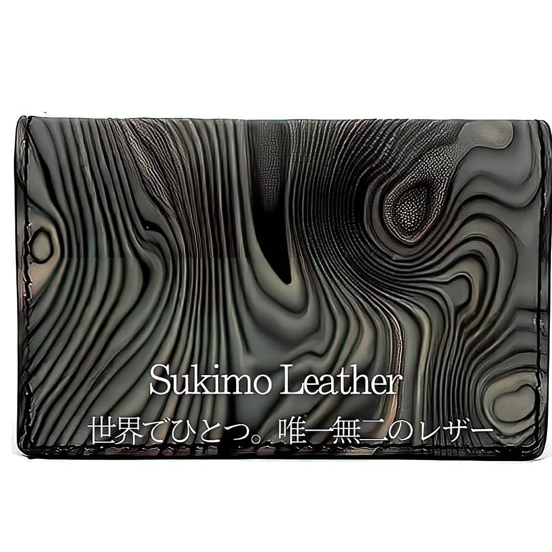 【Magnet】Sukimo Leather｜Card Case (Wood Black)